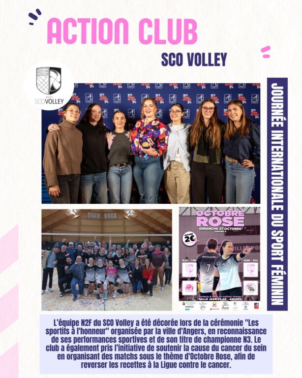 Le SCO Volley s'engage pour le sport féminin