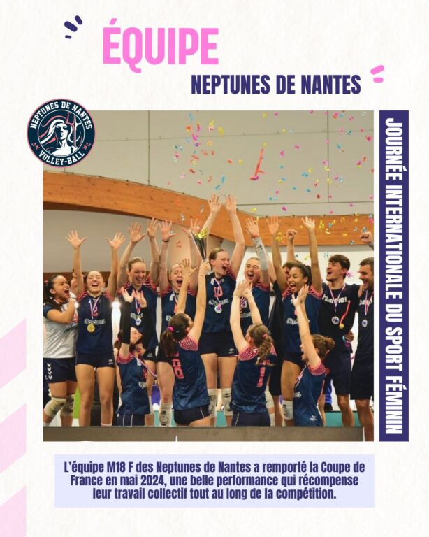 Les M18F des Neptunes de Nantes vainqueur de la Coupe de France