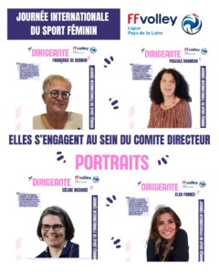 Portraits élues engagées comité directeur Ligue Volley Pays de la Loire