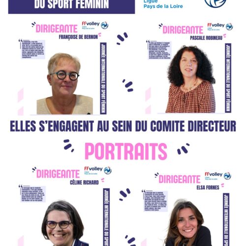 Portraits élues engagées comité directeur Ligue Volley Pays de la Loire